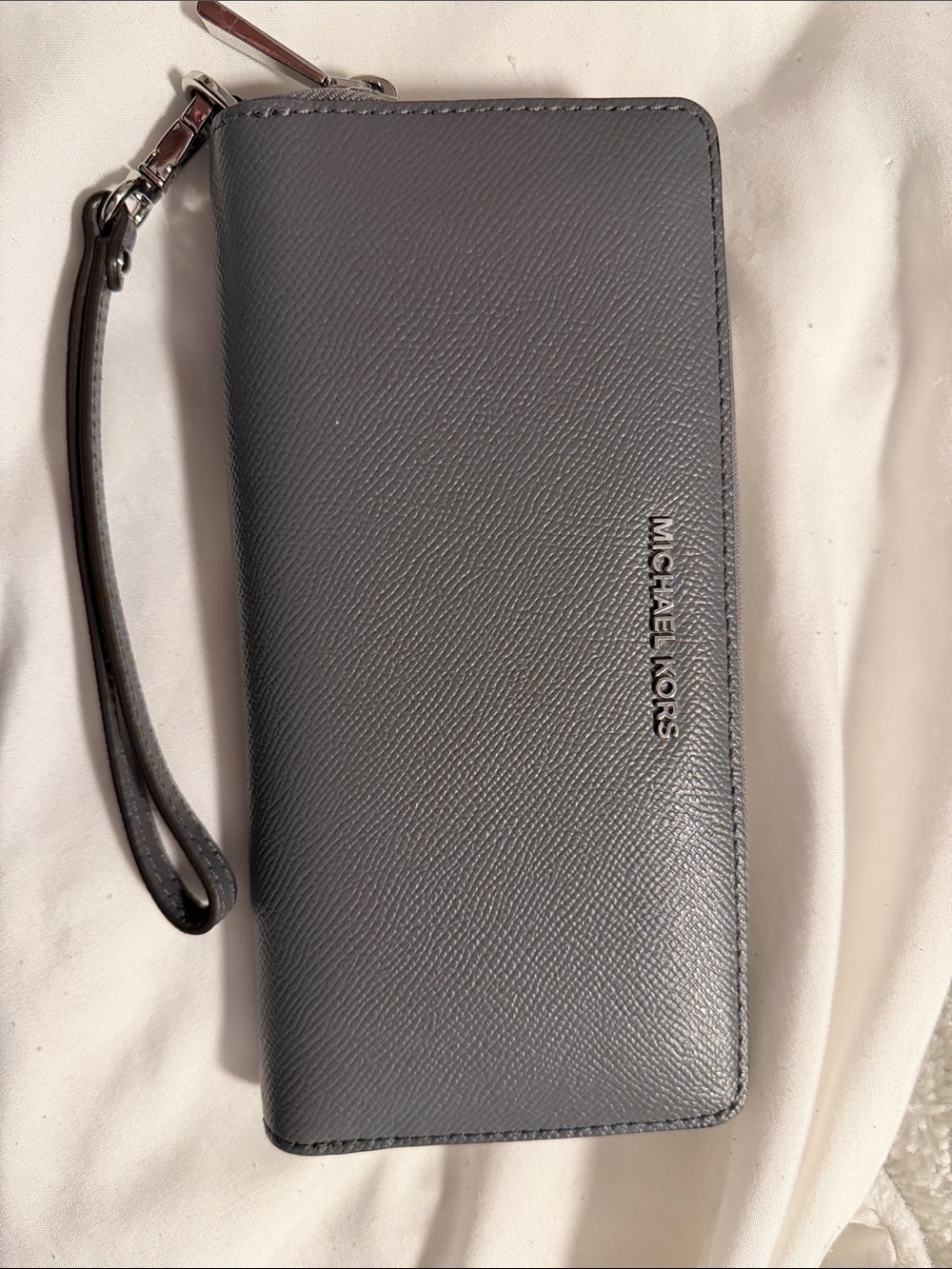 Michael Kors Men's Slate Gray Zip-Around Wrist Wallet